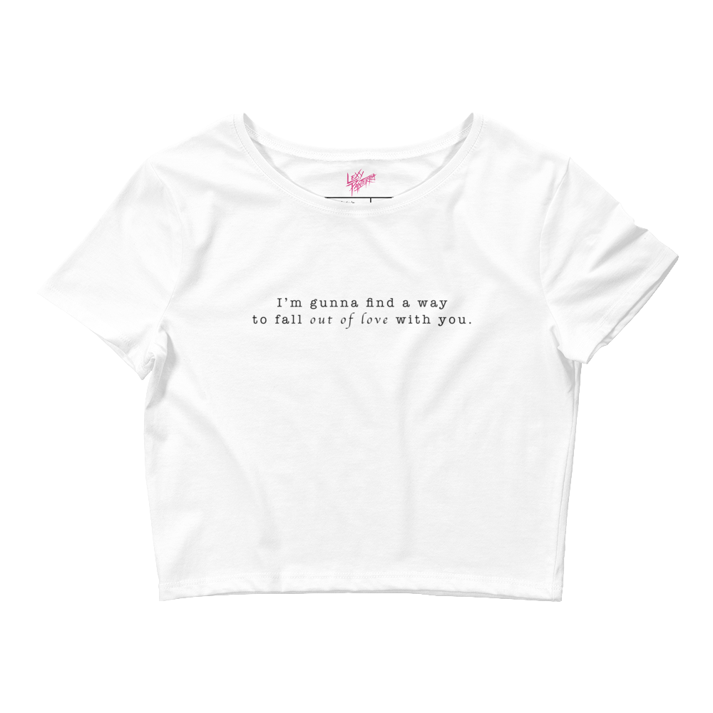 OUT OF LOVE CROP TOP // WHITE