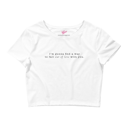 OUT OF LOVE CROP TOP // WHITE